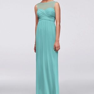 David’s Bridal Long Mesh Dress